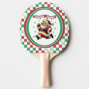 Zoomie Santa Christmas Ping Pong Paddle