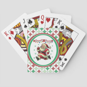 Zoomie Santa Christmas Playing Cards