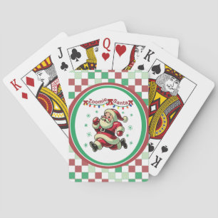 Zoomie Santa Christmas Playing Cards