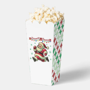 Zoomie Santa Christmas Popcorn  Favor Box