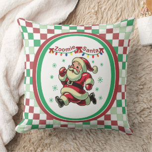 Zoomie Santa Christmas Throw Pillow