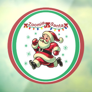 Zoomie Santa Christmas Window Cling