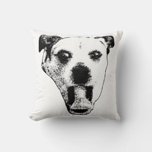 Zoomies Scream, Ink-Dark Throw Pillow