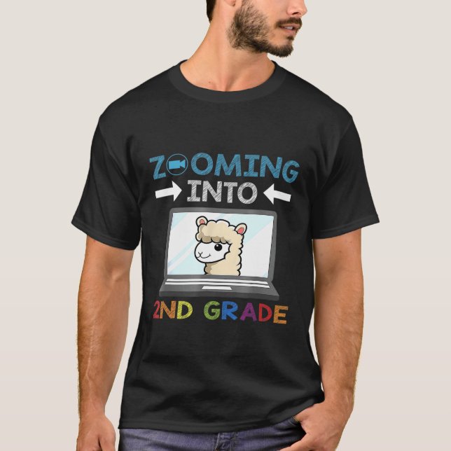 Zooming Into 2nd Grade Virtual Back to School  Kid T-Shirt (Front)