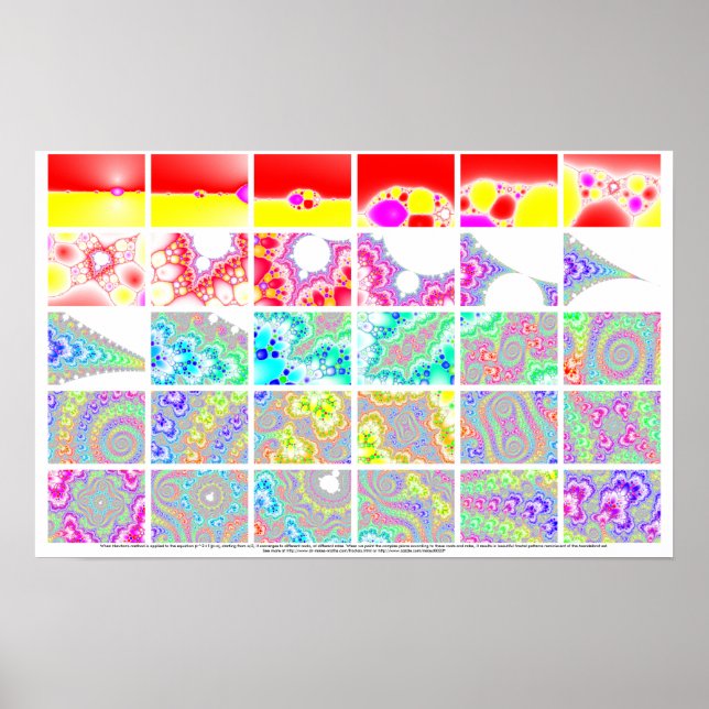 Zooming Into A Newton's Method Fractal Poster (Front)