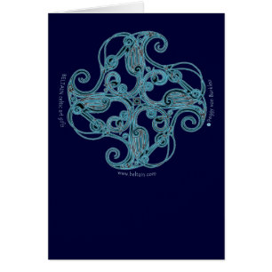 Zoomorphic Celtic Crane Card