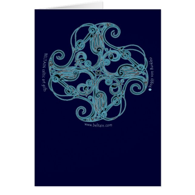Zoomorphic Celtic Crane Card (Front)