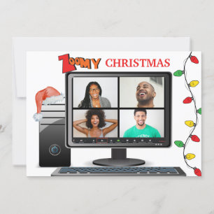 Zoomy Christmas Call Video Satire Conference Card