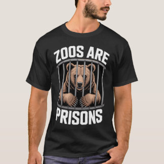 Zoos Are Prisons Animal Liberation Statement girl T-Shirt