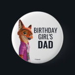 Zootopia 2 Birthday Party 2 Inch Round Button<br><div class="desc">Complete your party look with this cool accessory designed just for the Birthday Girl's Dad! Featuring the sly and charming Nick Wilde, this button pin creates a fun way to coordinate with your daughter's Zootopia-themed celebration. It is the perfect addition to your attire, letting you show off your dad pride...</div>