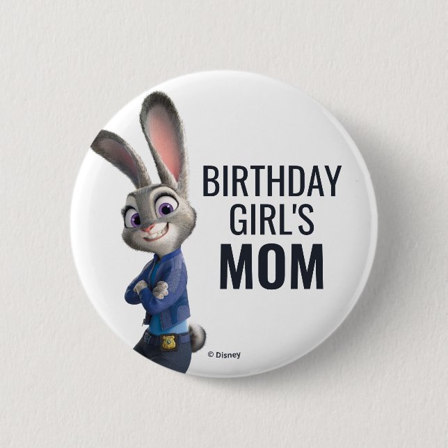 Zootopia 2 Birthday Party Inch Round Button (Front)