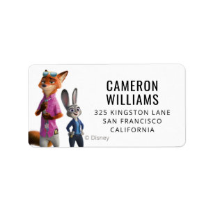 Zootopia 2 Birthday Party Label