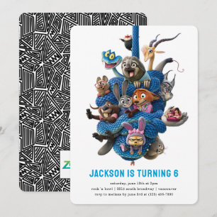 Zootopia 2 Character Birthday Party Invitation