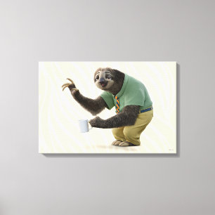Zootopia   A Working Sloth Canvas Print