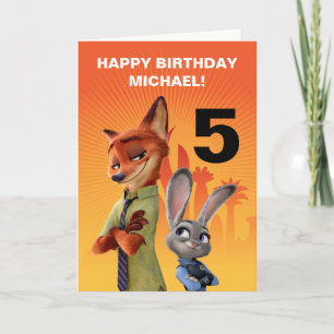 Zootopia Birthday Card