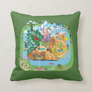 Zootopia City Map Throw Pillow