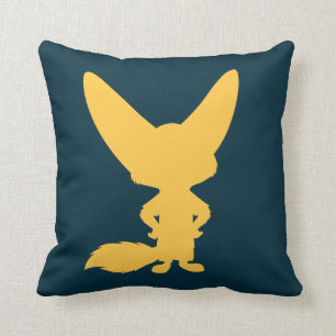 Zootopia   Finnick Silhouette Throw Pillow