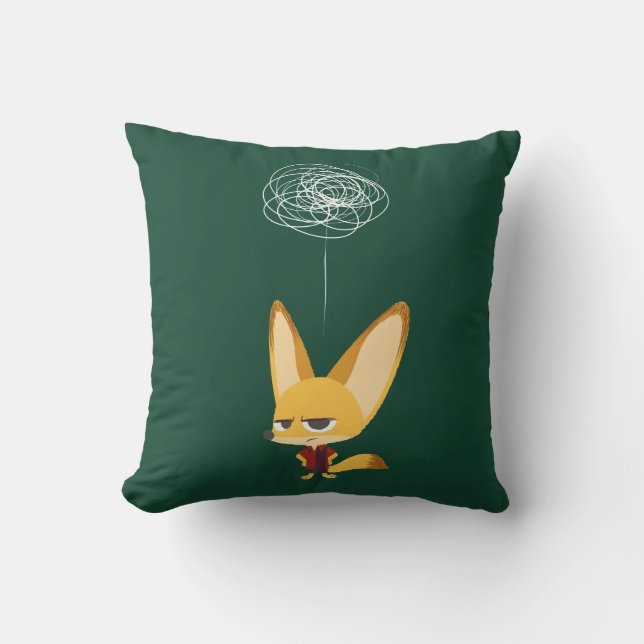 Zootopia | Finnick - This Will Never Work Throw Pillow (Front)