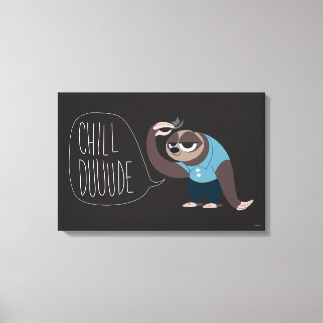 Zootopia | Flash - Chill Duuude Canvas Print (Front)