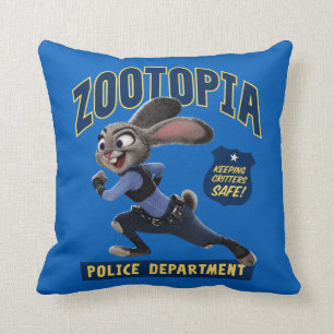 Zootopia Judy Hopps - Keeping Critters Safe! Throw Pillow