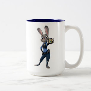 Zootopia Judy Hopps - Showing Badge Two-Tone Coffee Mug
