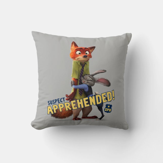 Zootopia | Judy & Nick - Suspect Apprehended! Throw Pillow (Front)