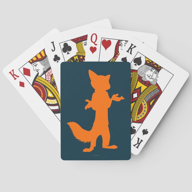 Zootopia | Nick Wilde Silhouette Playing Cards (Back)