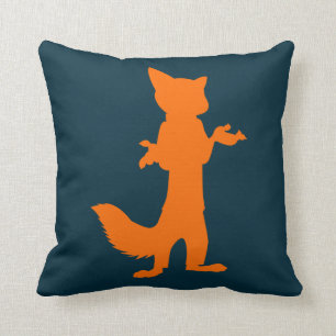 Zootopia   Nick Wilde Silhouette Throw Pillow