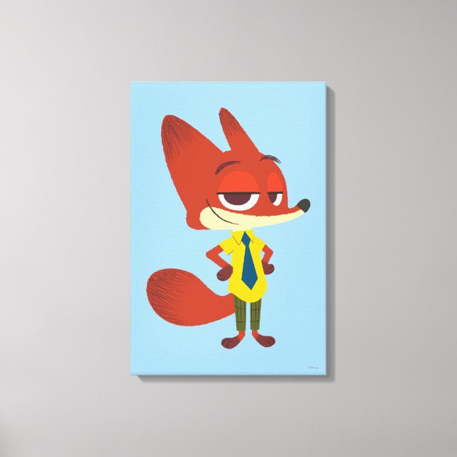 Zootopia | Nick Wilde - The Sly Fox Canvas Print (Front)