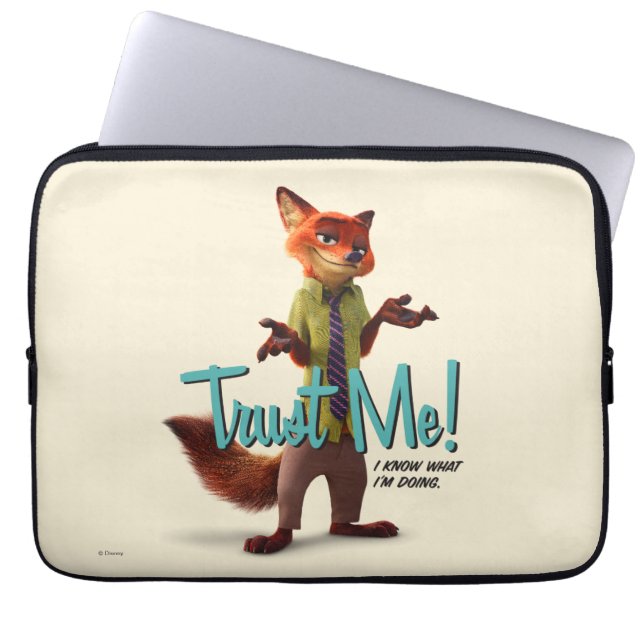Zootopia | Nick Wilde - Trust Me! Laptop Sleeve (Front)