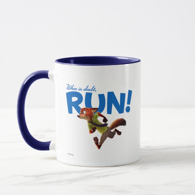 Zootopia | Nick Wilde - When in Doubt, RUN! Mug (Left)