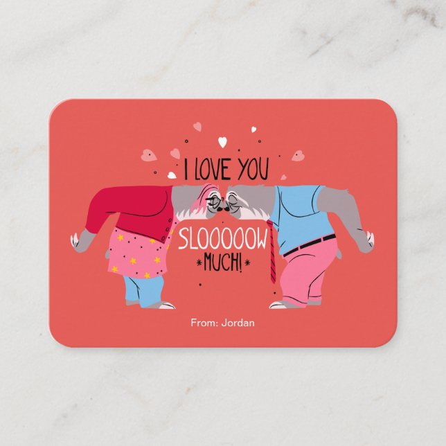 Zootopia Sloth Love Valentine Card (Front)