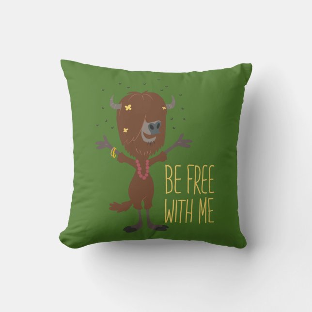 Zootopia | Yax - Be Free with Me Throw Pillow (Front)