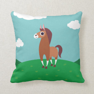 Zora the Horse Throw Pillow
