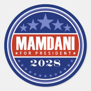  Zorhan Mamdami for President 2028 Classic Round Sticker