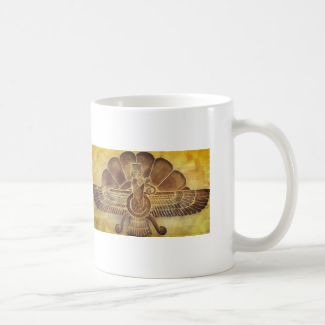 Zoroastrian Faravahar Symbol Coffee Mug (Right)