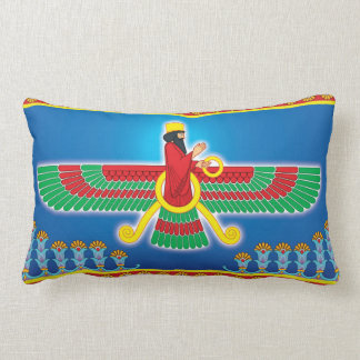 Zoroastrian Persian Faravahar Lumbar Pillow