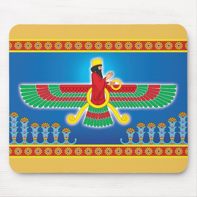 Zoroastrian Persian Faravahar Mouse Pad (Front)
