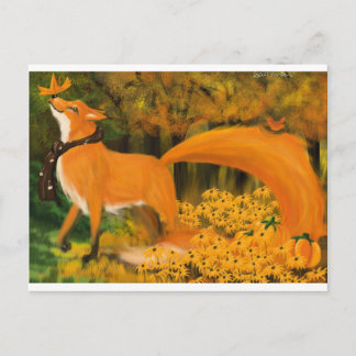 Zorrito de Otoño Postcard