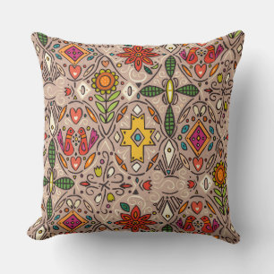 zoryana taupe throw pillow