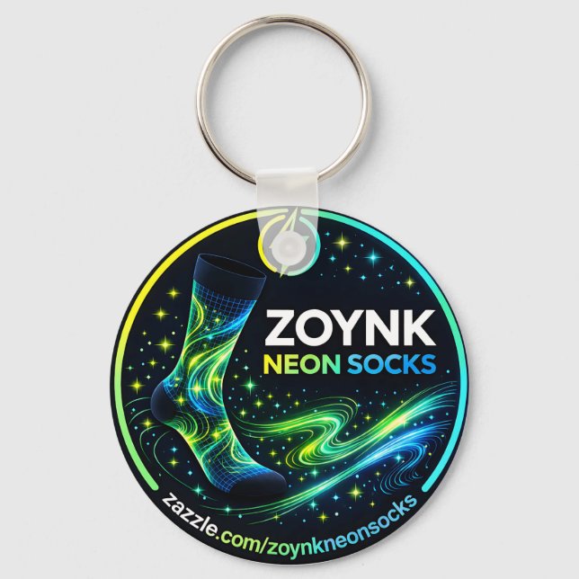 Zoynk Neon Socks Keychain (Front)