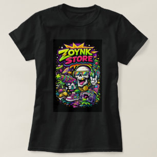 ZOYNKSTORE Laughing Skull With Sunglasses 0045657 T-Shirt