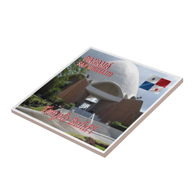 zPA012 PANAMA, Bahá'í Temple in San Miguelito,  Tile (Side)