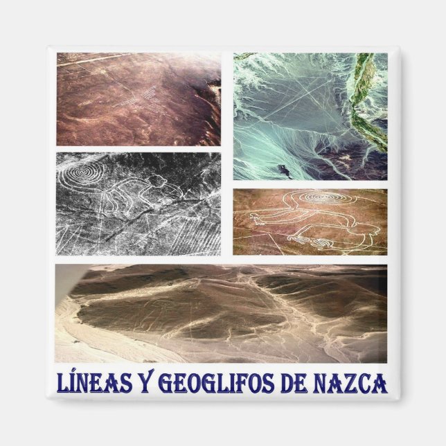 zPE009 PERU, Nazca Lines and Geoglyphs, Fridge Magnet (Front)