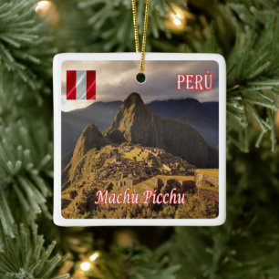 zPE025 MACHU PICCHU, Cozco, Peru, Fridge Ceramic Ornament