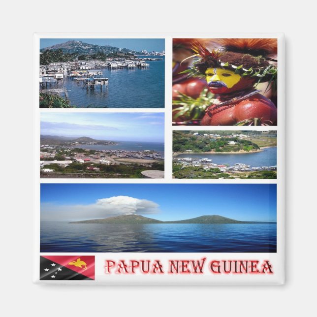 zPG003 PAPUA NEW GUINEA, Oceania, Fridge Magnet (Front)