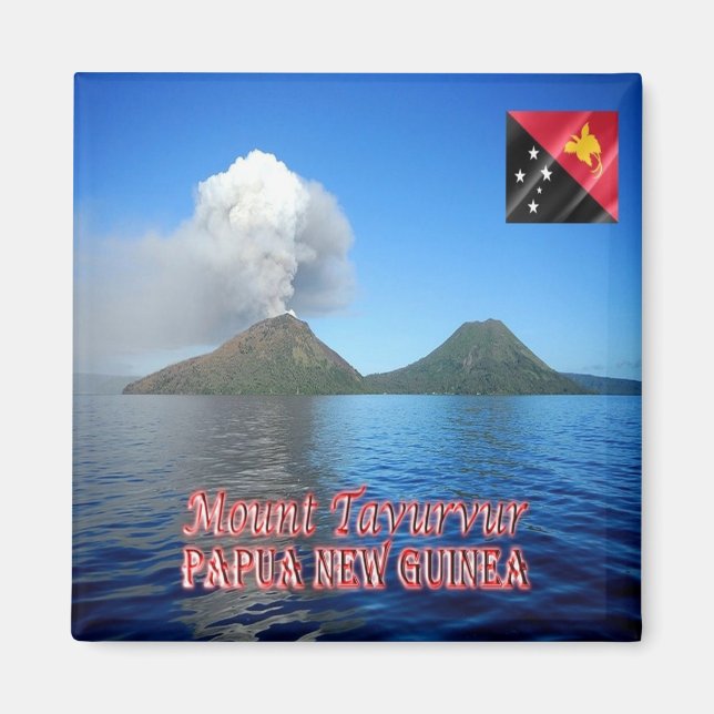 zPG007 MOUNT TAVURVUR, Papua New Guinea, Fridge Magnet (Front)