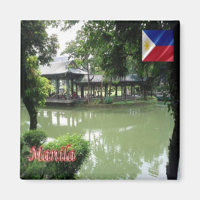 zPH007 Chinese Garden of MANILA Philippines Fridge Magnet (Front)