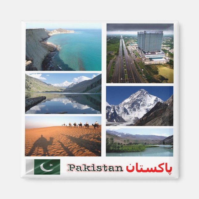 zPK005  mosaic of PAKISTAN, Asia, Fridge Magnet (Front)
