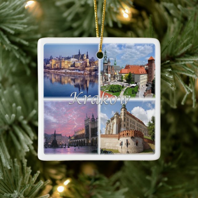 zPL009 KRAKOW, Poland, Europe, Ceramic Ornament (Tree)